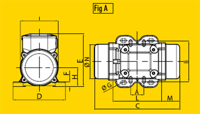 มอเตอร์สั่น 1500 rpm Three Phase 380 V. 4 Pole OLI รุ่น MVE/15-sizeA