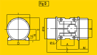 มอเตอร์สั่น 1500 rpm Three Phase 380 V. 4 Pole OLI รุ่น MVE/15-sizeD