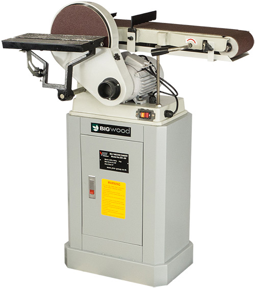 เครื่องขัดกระดาษทรายสายพาน 6x48นิ้ว Disc 9นิ้ว BIGWOOD รุ่น SD-69