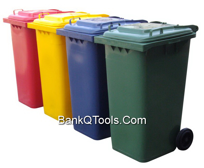 ถังขยะ กทม. สี่เหลี่ยมแบบมีล้อ 120, 240 ลิตร